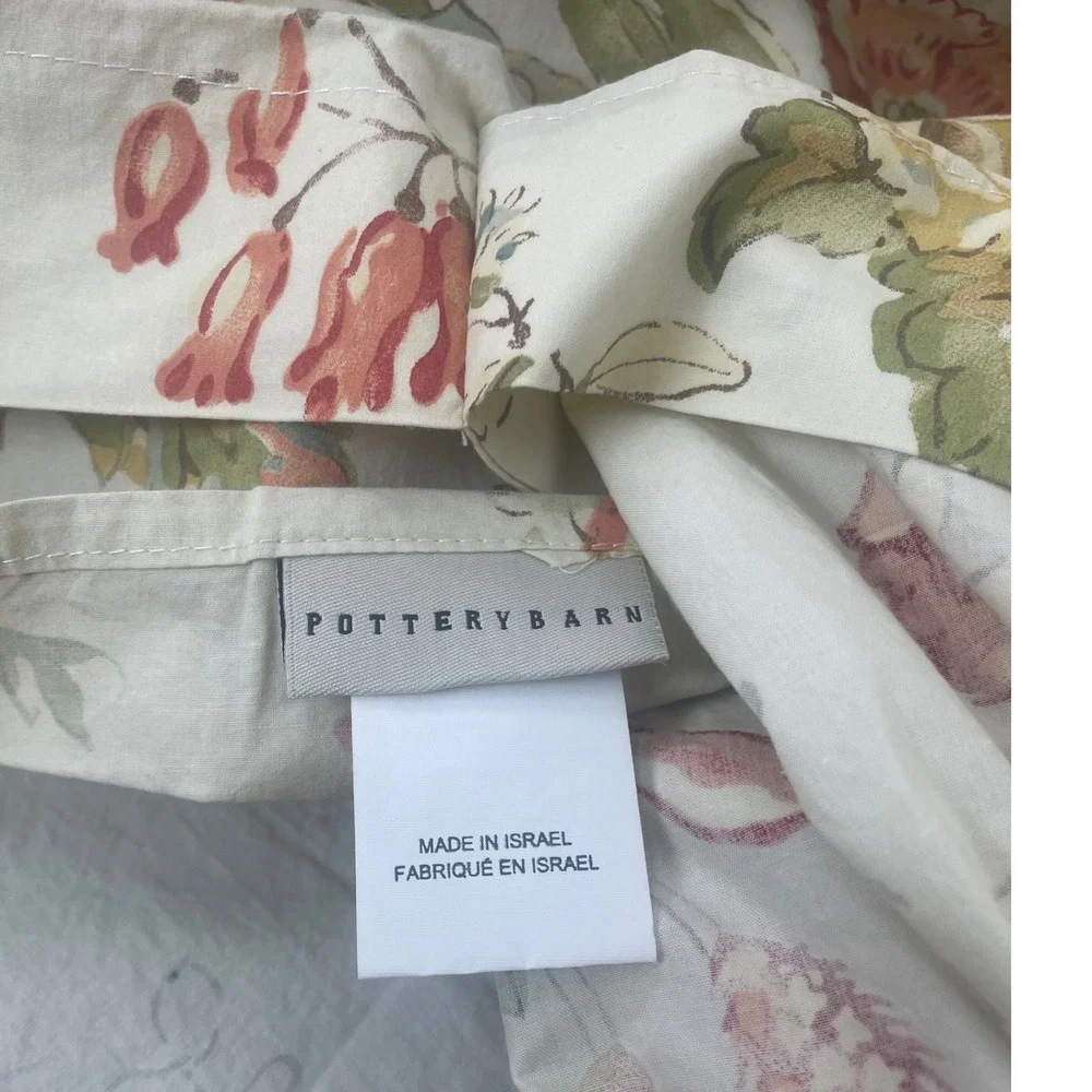 Pottery Barn Katherine Palampore Floral Duvet Cover Full Queen Cotton Botanical